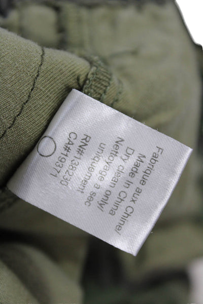 Pam & Gela Unisex Green Camo Cargo Jogger Pants Drawstring 100% Lyocell Size S