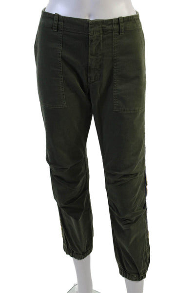 Nili Lotan Women Cargo Jogger Pants Green Size 6