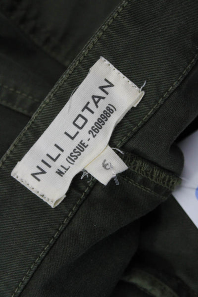 Nili Lotan Women Cargo Jogger Pants Green Size 6