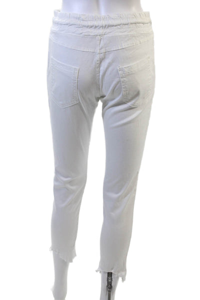 Venti 6 Womens Jogger Sweatpants White Drawstring Lyocell Size S