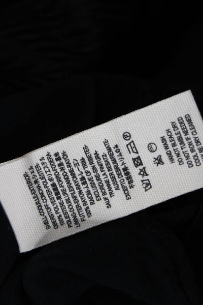 Free People Womens Shift Dress Black 3/4 Sleeve Round Neck Size M