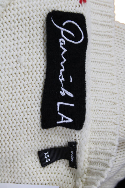 Parrish Unisex Beige Cotton Crew Neck Pullover Sweater Long Sleeve Size XS