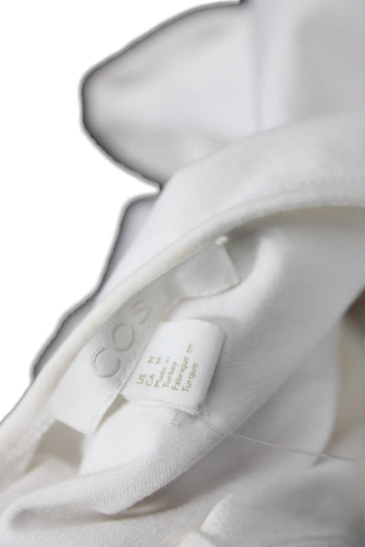 COS Women Basic Jersey White Tank Sleeveless Crew Neck Size M