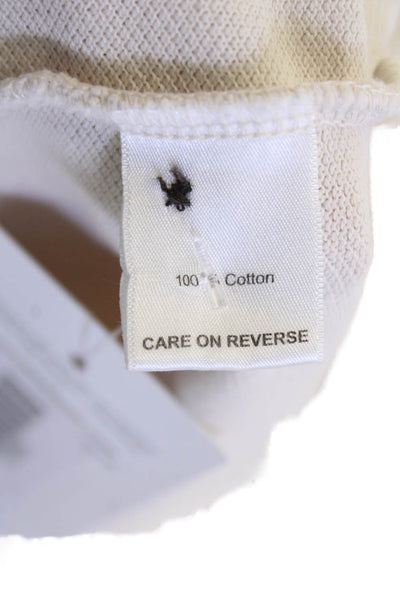 Filson Mends Short Sleeves Crew Neck Polo Shirt White Cotton Size Medium