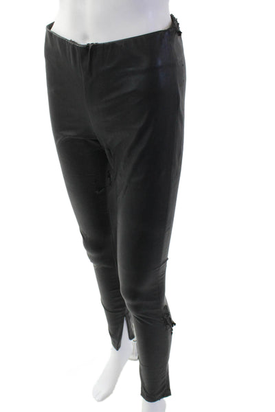 Velvet by Graham & Spencer Women Jegging Pants Black Biker Zip Size S
