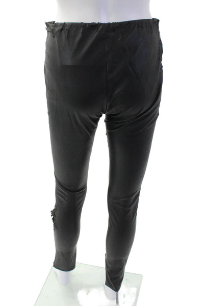 Velvet by Graham & Spencer Women Jegging Pants Black Biker Zip Size S