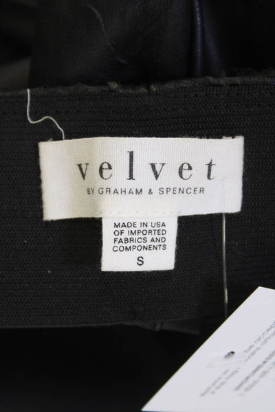 Velvet by Graham & Spencer Women Jegging Pants Black Biker Zip Size S