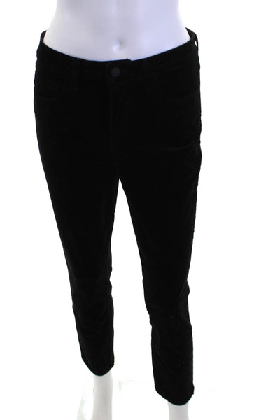 L'Agence Women Cropped Ankle Pants Black Button Size 28