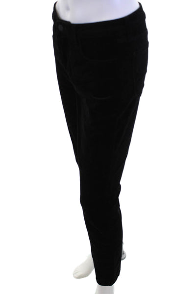 L'Agence Women Cropped Ankle Pants Black Button Size 28