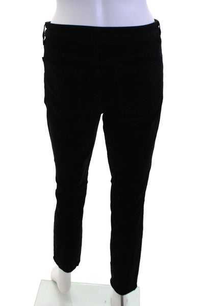 L'Agence Women Cropped Ankle Pants Black Button Size 28