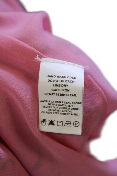 Ramy Brook Womens Peasant Mini Skirt Pink Floral Viscose Size 4