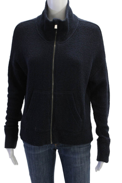 Sweaty Betty Womens High Neck Two Pocket Zip Up Jacket Navy Size XS