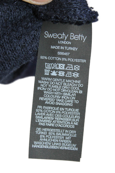 Sweaty Betty Womens High Neck Two Pocket Zip Up Jacket Navy Size XS