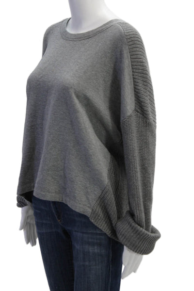 Splendid Unisex Pullover Sweaters Gray Crew Neck Long Sleeve Size L