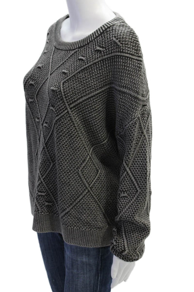 Rails Women Pullover Dark Gray Crew Neck Geometric Size L