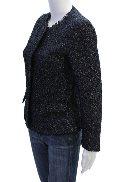 Ann Taylor Women Dark Blue Petite Blazer Size 0