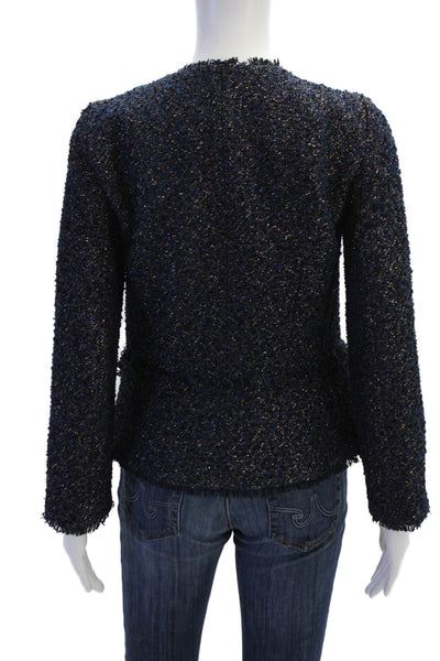 Ann Taylor Women Dark Blue Petite Blazer Size 0