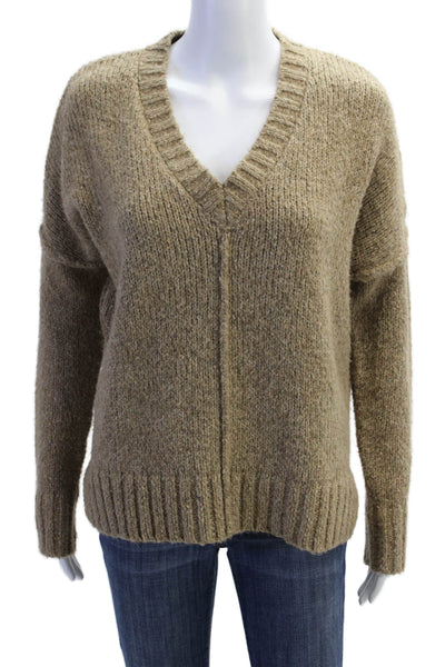 Feel The Piece Unisex Beige V-Neck Pullover Sweater Size One Size