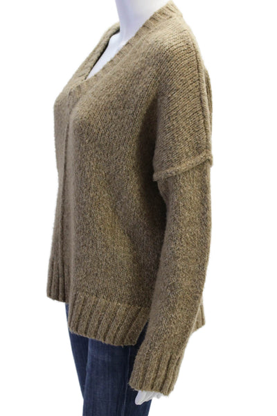 Feel The Piece Unisex Beige V-Neck Pullover Sweater Size One Size
