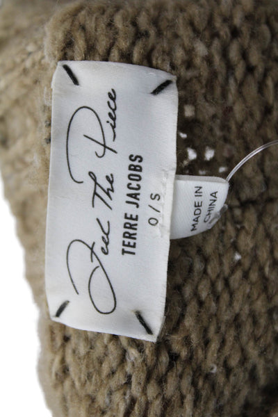 Feel The Piece Unisex Beige V-Neck Pullover Sweater Size One Size