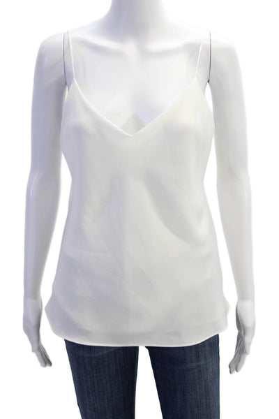Club Monaco Women White V-Neck Camisole Basic Size M