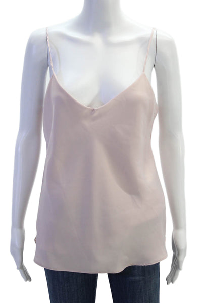 Club Monaco Women Pink V-Neck Sleeveless Camisole Classic Size M