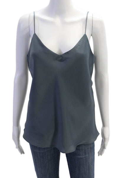 Club Monaco, Women Basic Camisole Dark Gray V-Neck Sleeveless Size M