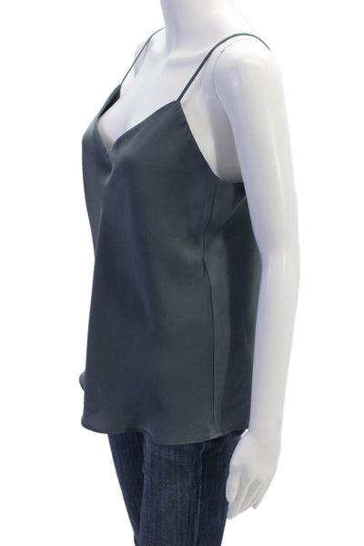 Club Monaco, Women Basic Camisole Dark Gray V-Neck Sleeveless Size M