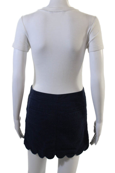Lily Pulitzer Unisex Dark Blue Cotton Beach Shorts Button Size 0