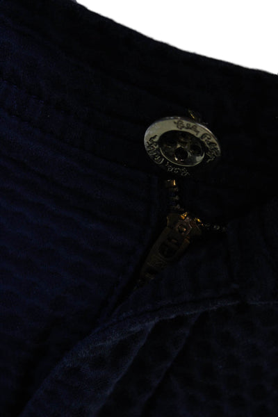 Lily Pulitzer Unisex Dark Blue Cotton Beach Shorts Button Size 0