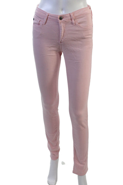 AG Adriano Goldschmied Women Pink Low Rise Skinny Jeans Size 26