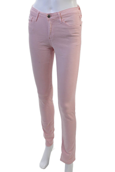 AG Adriano Goldschmied Women Pink Low Rise Skinny Jeans Size 26