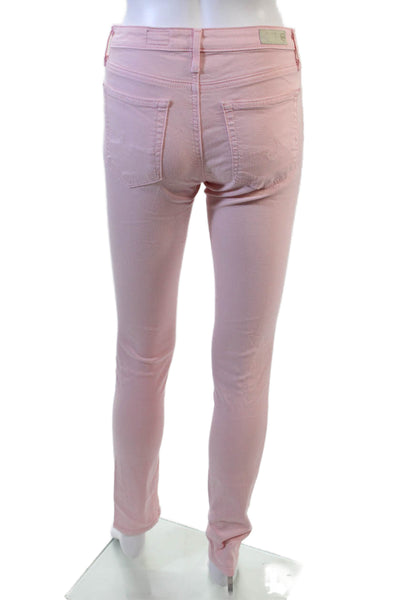 AG Adriano Goldschmied Women Pink Low Rise Skinny Jeans Size 26
