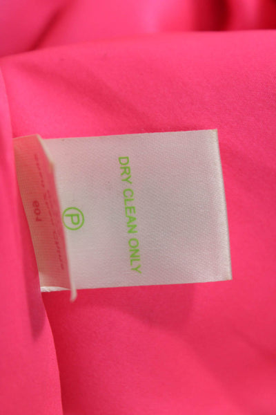 Lily Pulitzer Women Sheath Dress Pink Striped V-Neck Sleeveless Zip Size 0