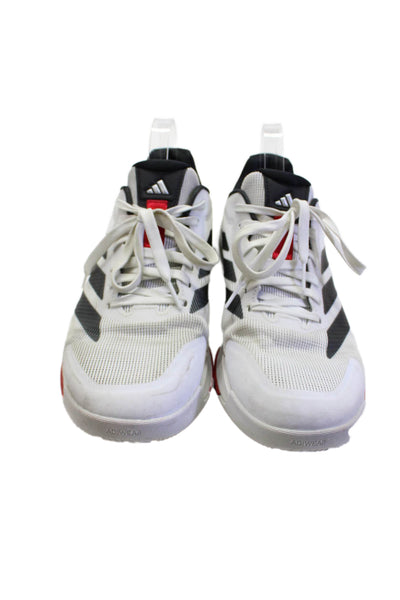 Adidas Mens Lace Up Knit Light Strike 2.4 Running Sneakers White Red Size 10