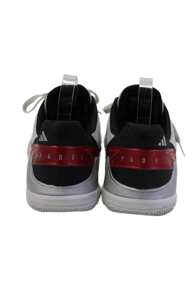 Adidas Mens Lace Up Knit Light Strike 2.4 Running Sneakers White Red Size 10