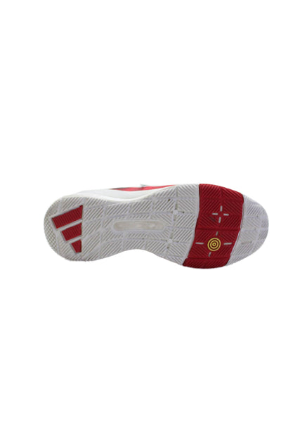 Adidas Mens Lace Up Knit Light Strike 2.4 Running Sneakers White Red Size 10