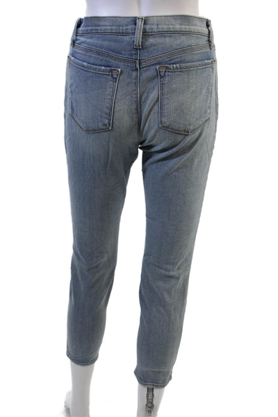 J Brand Women Cropped Ankle Jeans Light Blue Low Rise Size 28