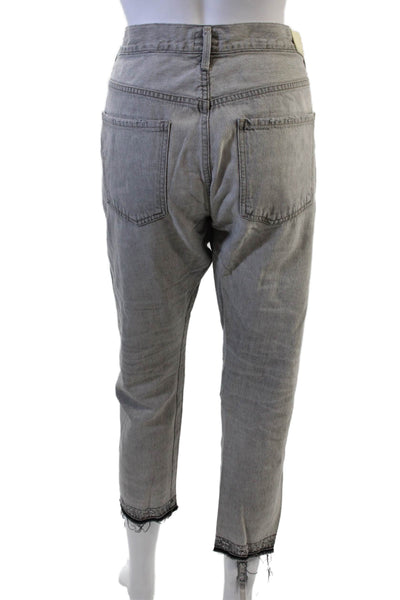 Citizens of Humanity Women Cropped Mom Jeans High Rise Gray Size 28
