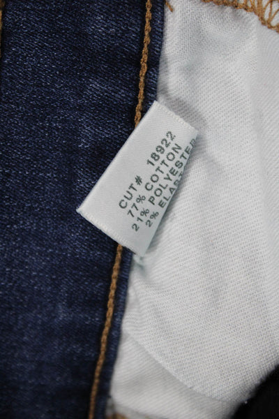 J Brand Women Dark Blue Ankle Skinny Jeans Low Rise Button Size 28