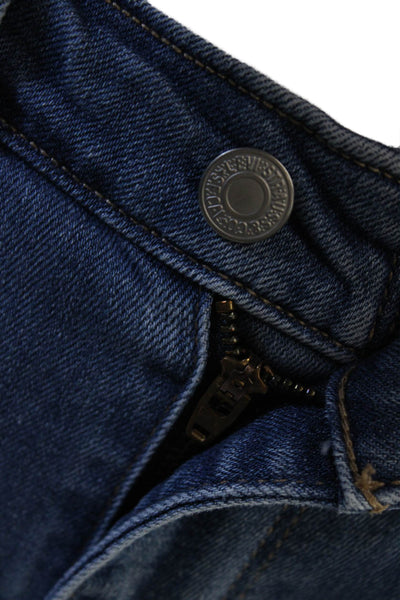 Levi's, Womens Skinny Ankle Jeans Blue High Waist Button Size 28