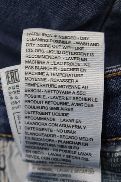 Levi's, Womens Skinny Ankle Jeans Blue High Waist Button Size 28