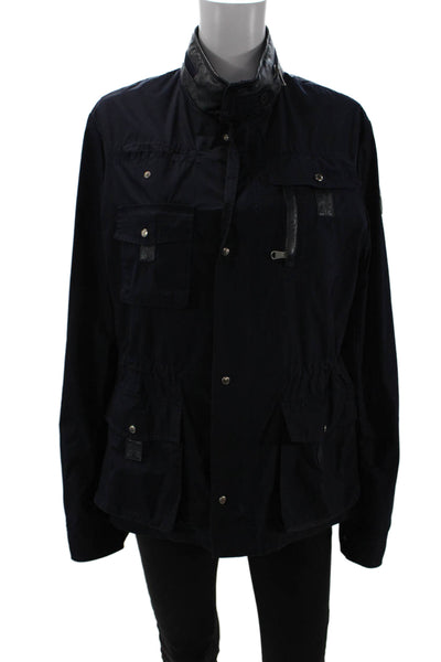 More Down Eight Unisex Military Jacket Dark Blue Button Size 46