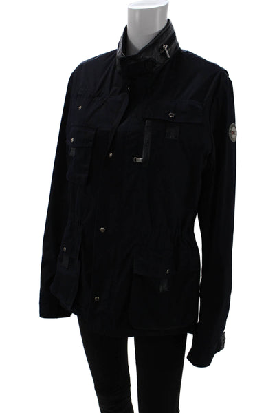 More Down Eight Unisex Military Jacket Dark Blue Button Size 46