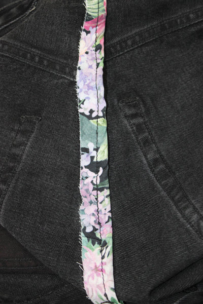 Agolde Unisex Cropped Straight High Rise Black Jeans Size 24