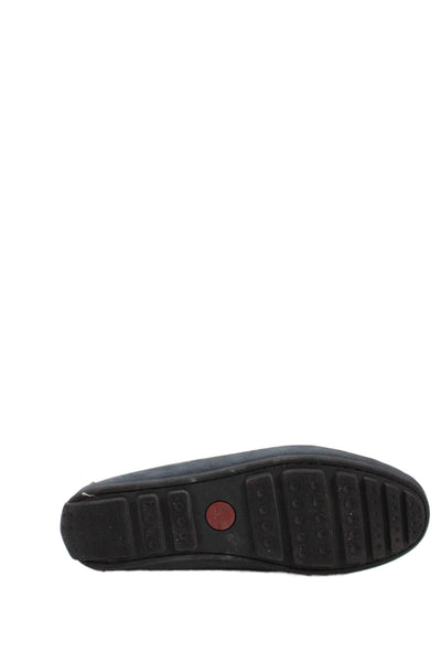 Marc Joseph New York Womens Leather Slide On Casual Loafers Navy Blue Size 8