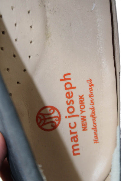 Marc Joseph New York Womens Leather Slide On Casual Loafers Navy Blue Size 8