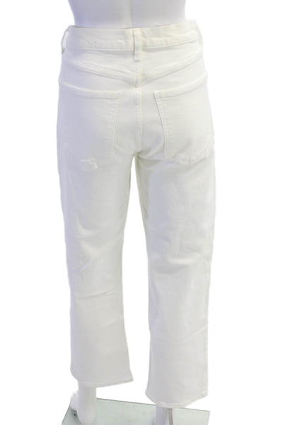Agolde Womens High Rise Cropped Ankle White Jeans Size 28