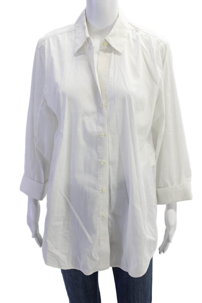 Paper White Womens Long Sleeve Top Size 12