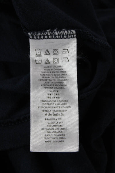 Michael Kors Mens Pullover Hoodie Dark Blue 100% Cotton Drawstring Size L